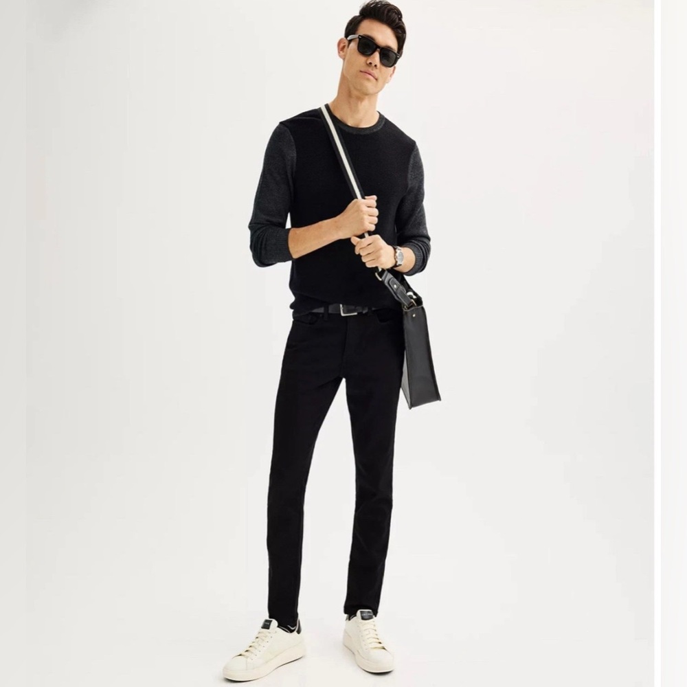 Chic Black and Gray Men's Sweater